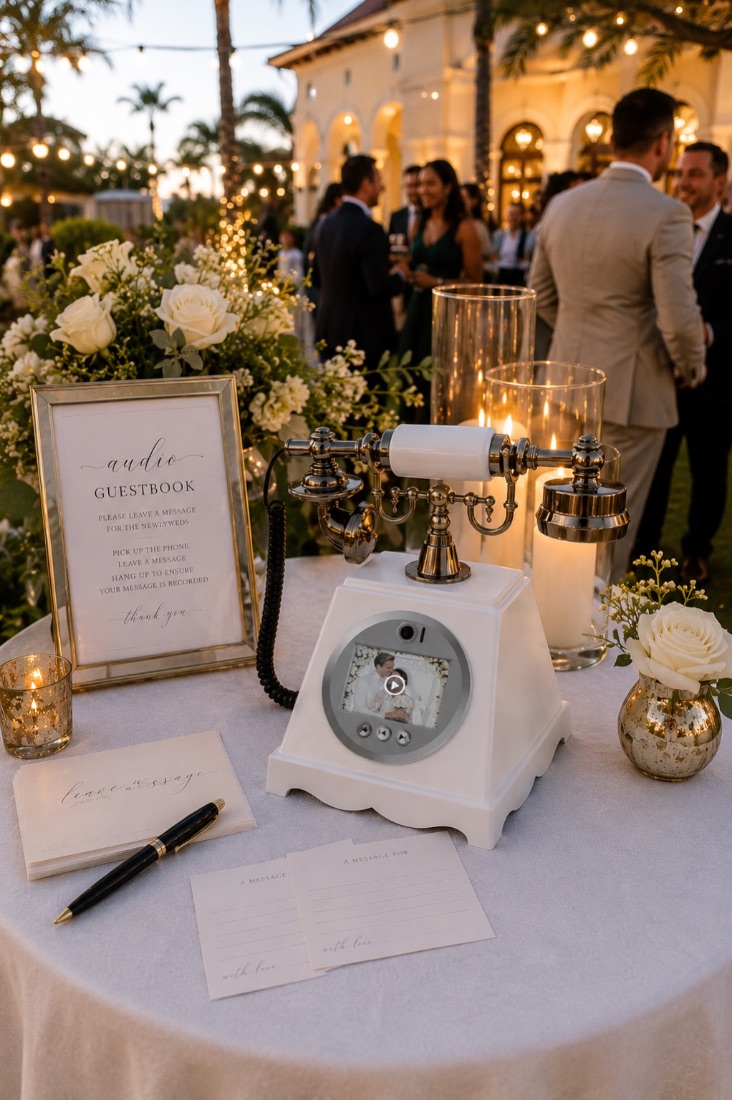 The audio guest book handset